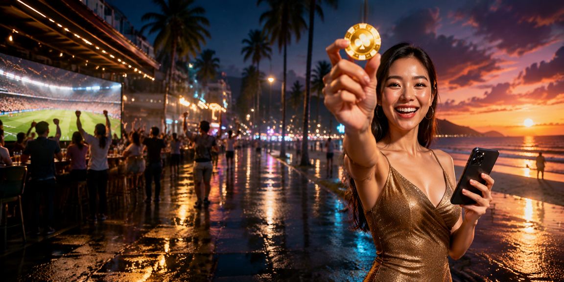 Người dùng truy cập casino trực tuyến trên điện thoại tại Phú Quốc