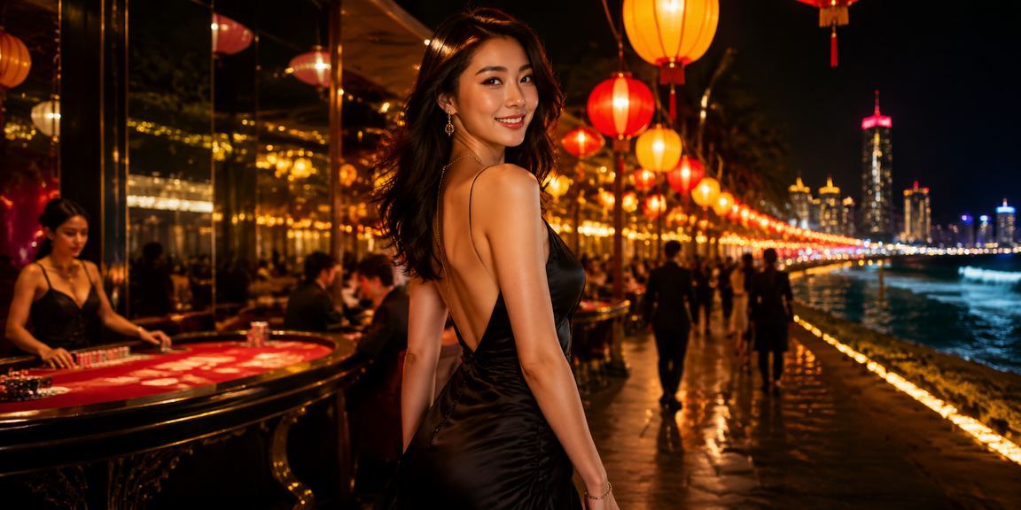 Không khí sôi động chợ đêm Vũng Tàu kết hợp bàn baccarat, gợi lên trải nghiệm live casino đặc sắc